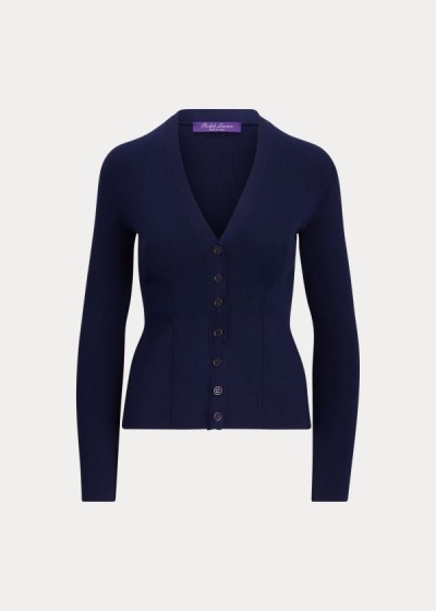 Women's Ralph Lauren Silk Peplum Cardigan | 756819BRV